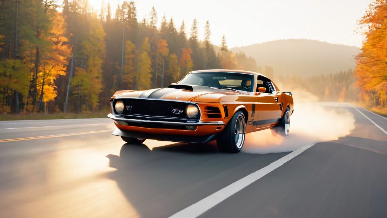 1970s ford mustang wallpaper black and silver muscle car in motion scaled