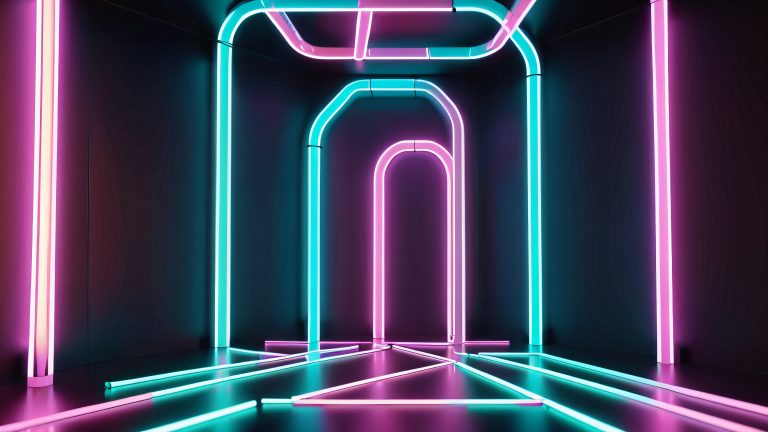 4k 3d glowinggeo wallpaper scaled