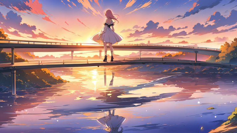 4k anime bridge wallpaper scaled
