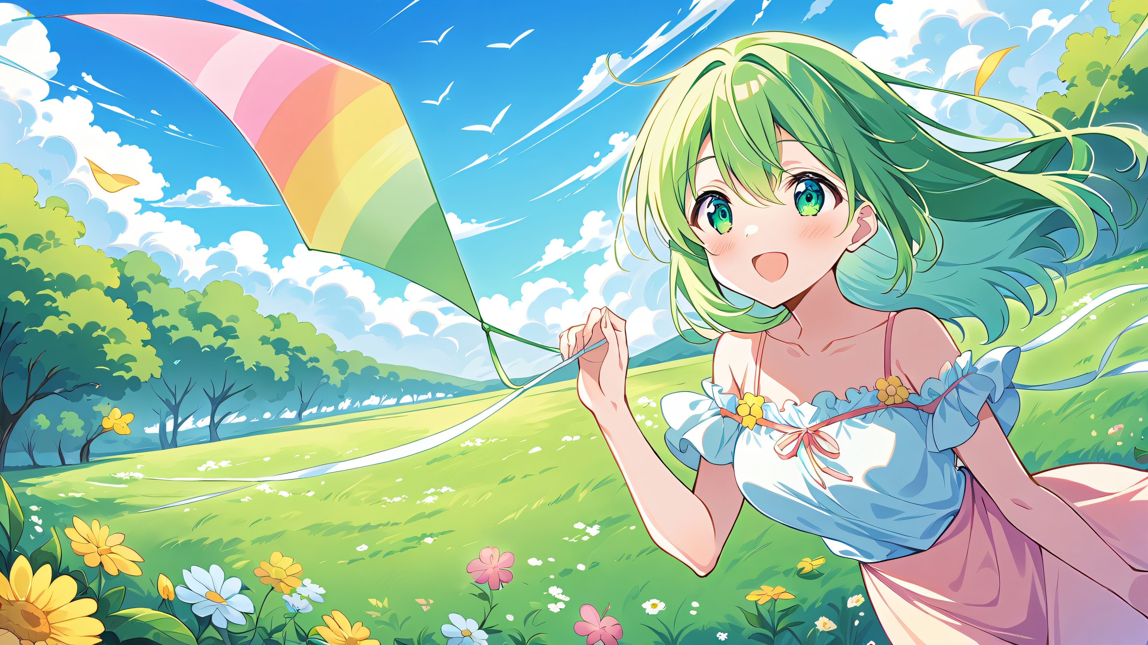 4K wallpaper of Anime Kite