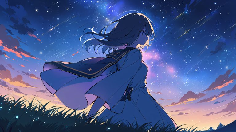 4k anime starry wallpaper scaled