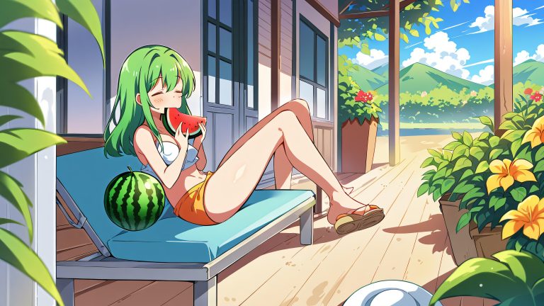 4k anime watermelon wallpaper scaled