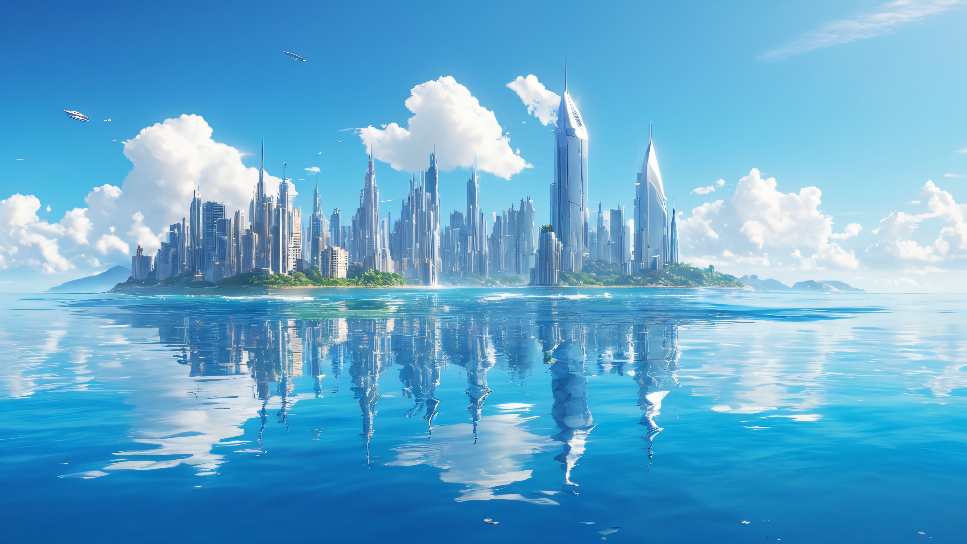 4K wallpaper of Arch FloatingCity