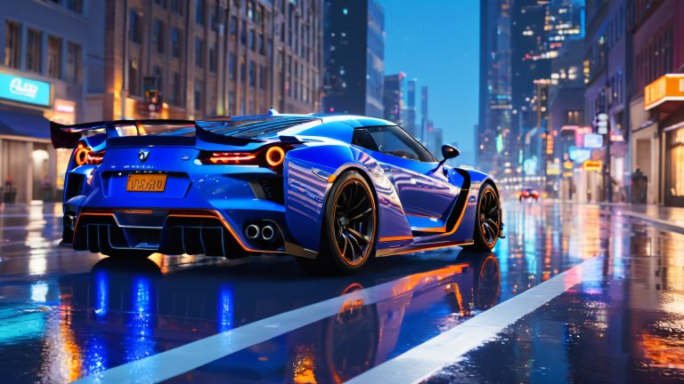 4k automotive wallpaper sleek 34 gtr v spec ii speeds through neon city night scaled
