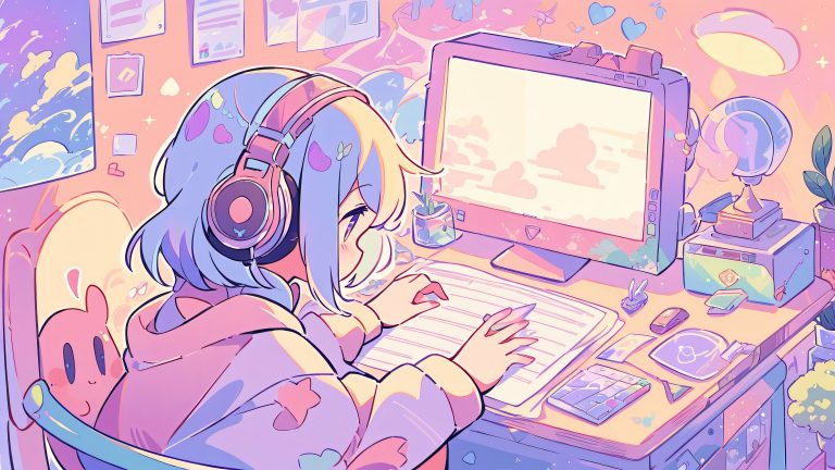 4k char lofigirl wallpaper scaled