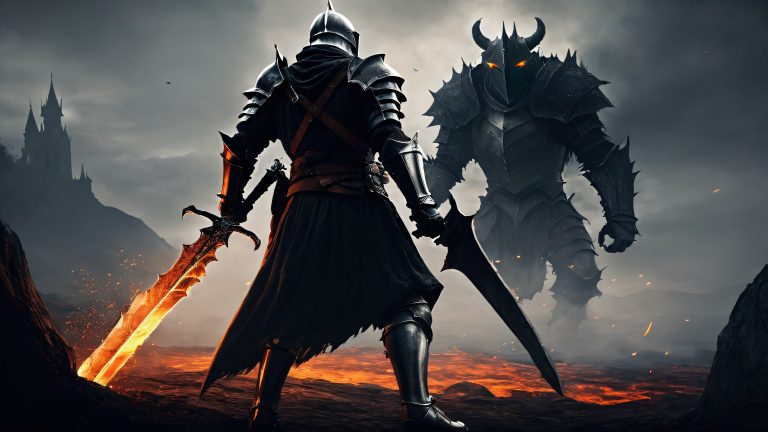 4k epic knight wallpaper scaled