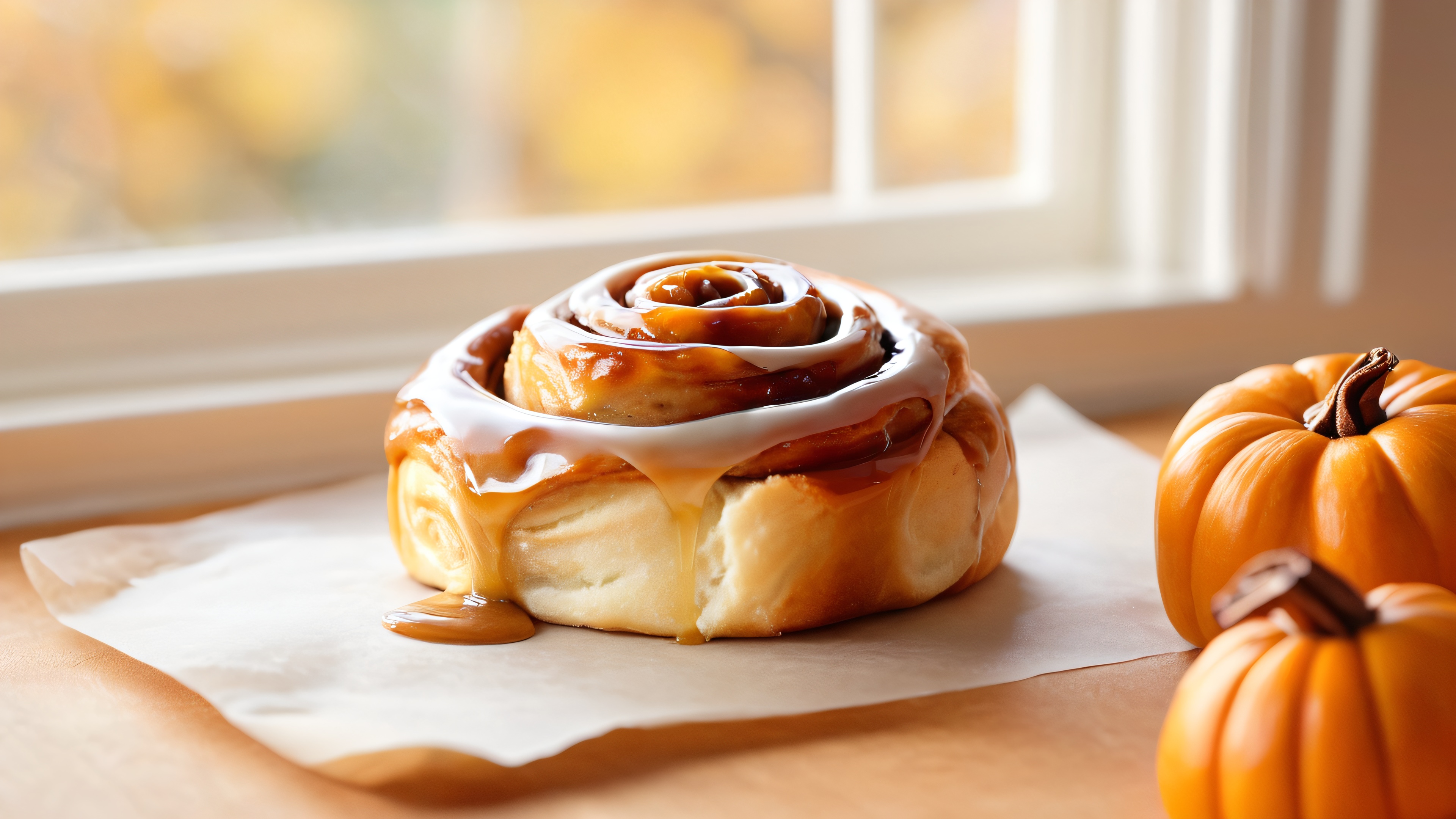 4K wallpaper of Food CinnamonRoll
