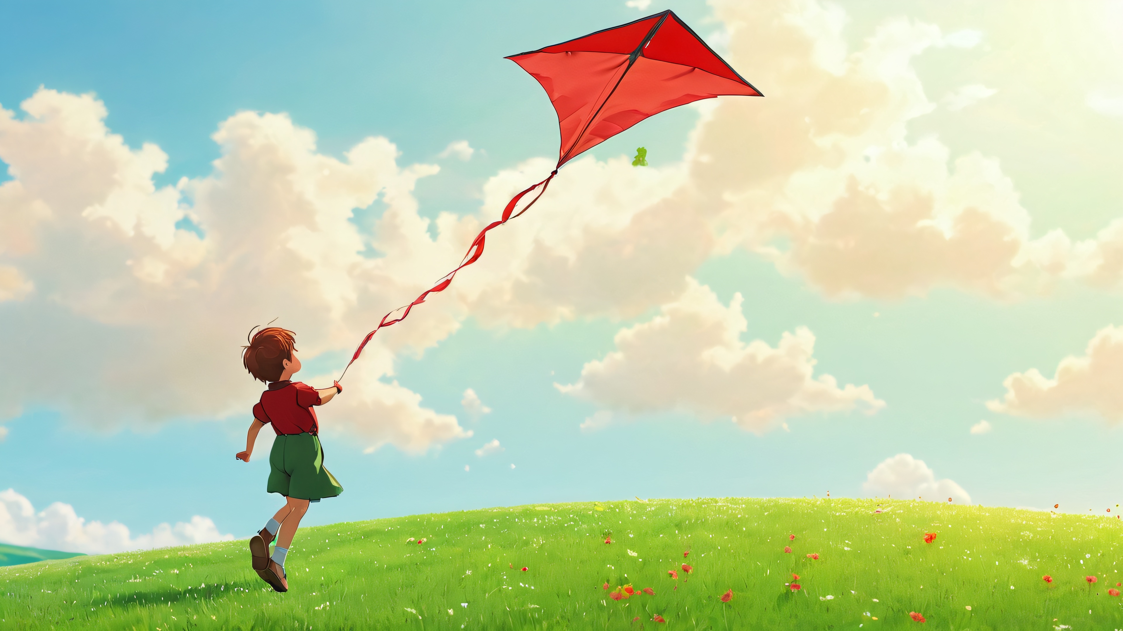 4K wallpaper of Heal KiteFlying