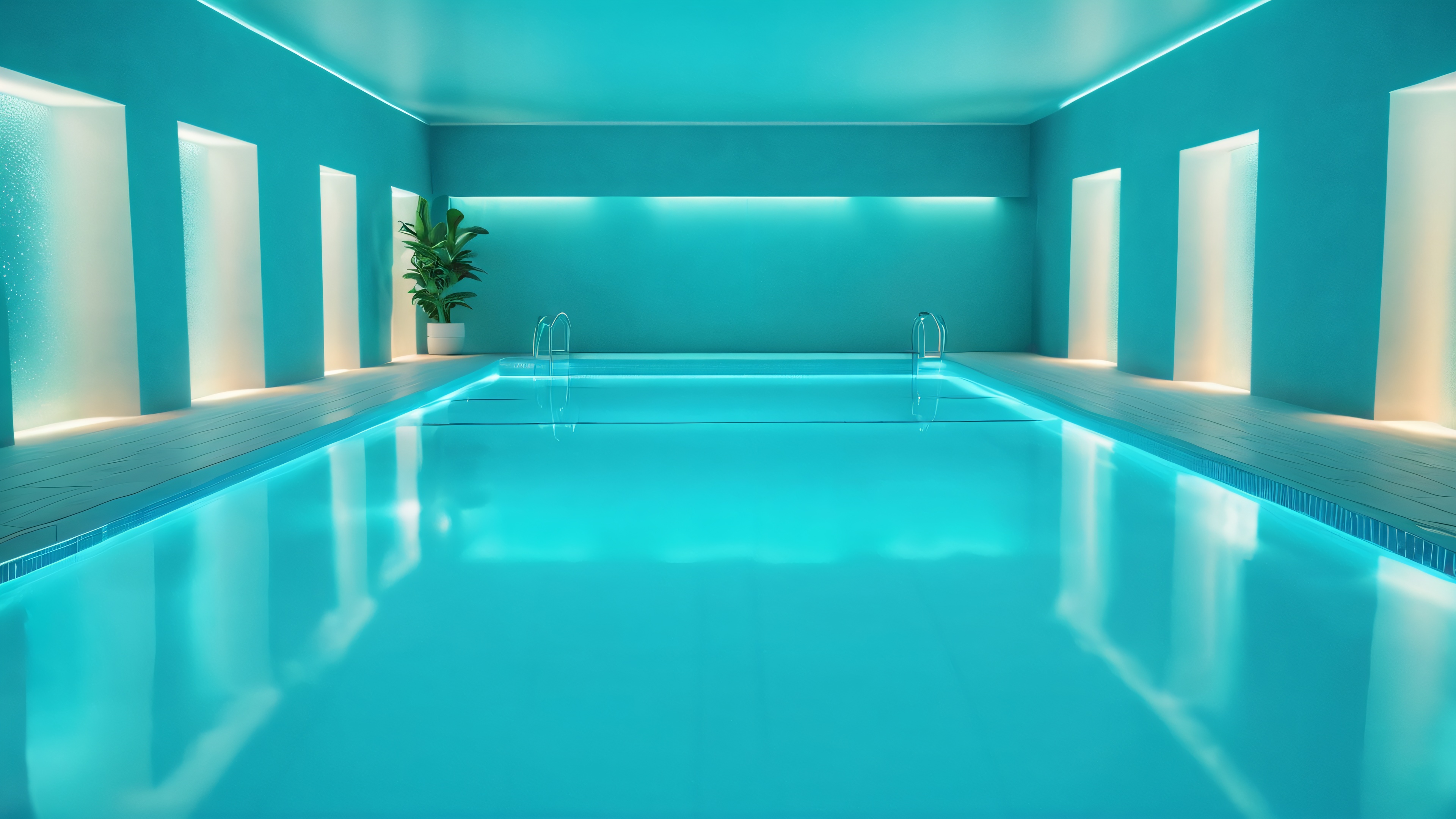 4K wallpaper of Liminal PoolNght