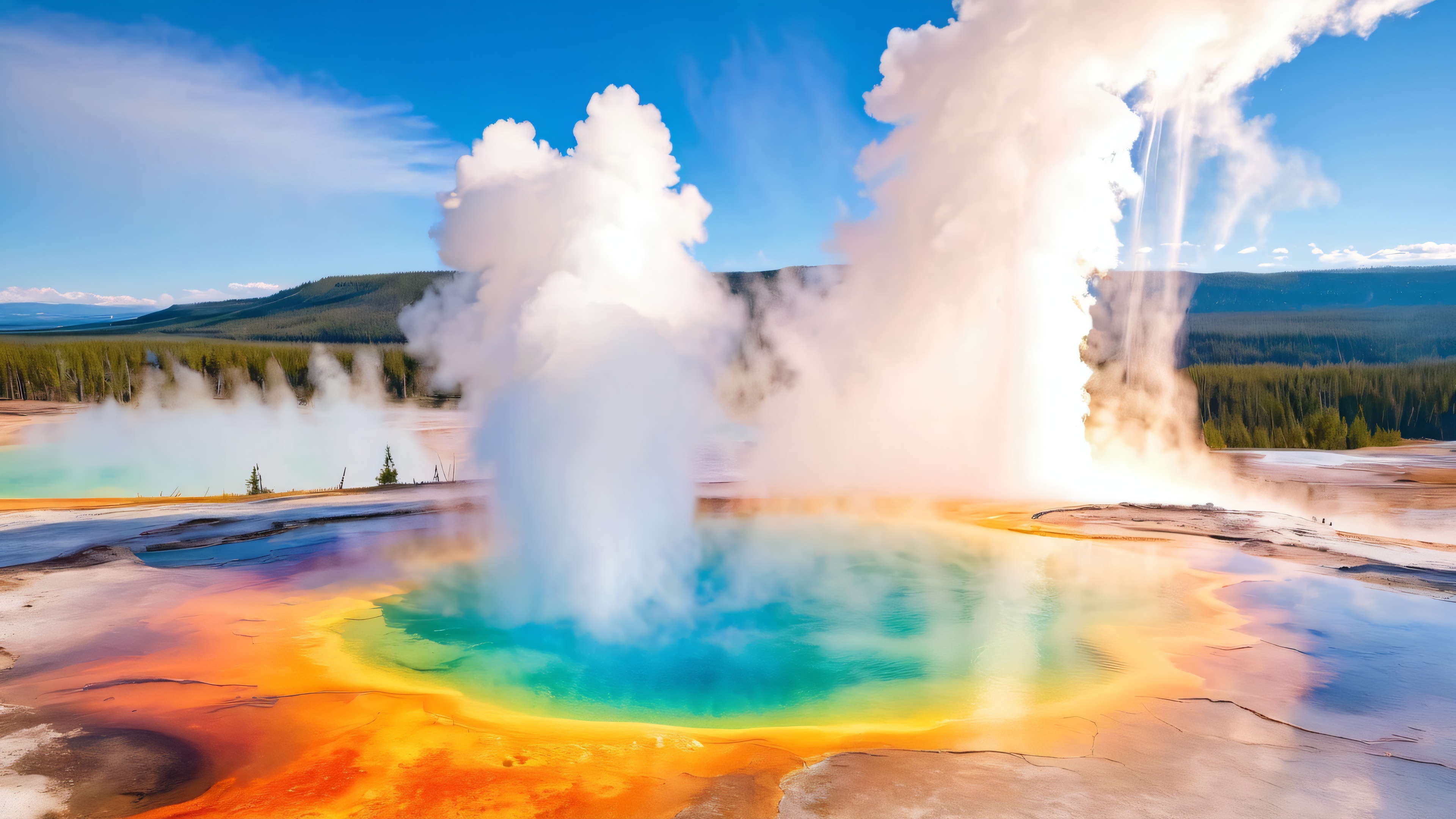 4K wallpaper of Nature Geyser