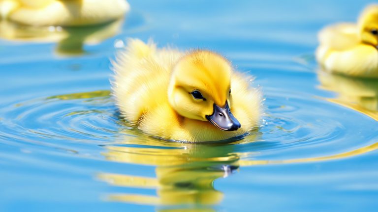 4k pet ducklingwater wallpaper scaled