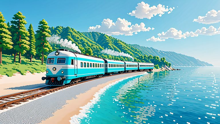 4k pixel train wallpaper scaled