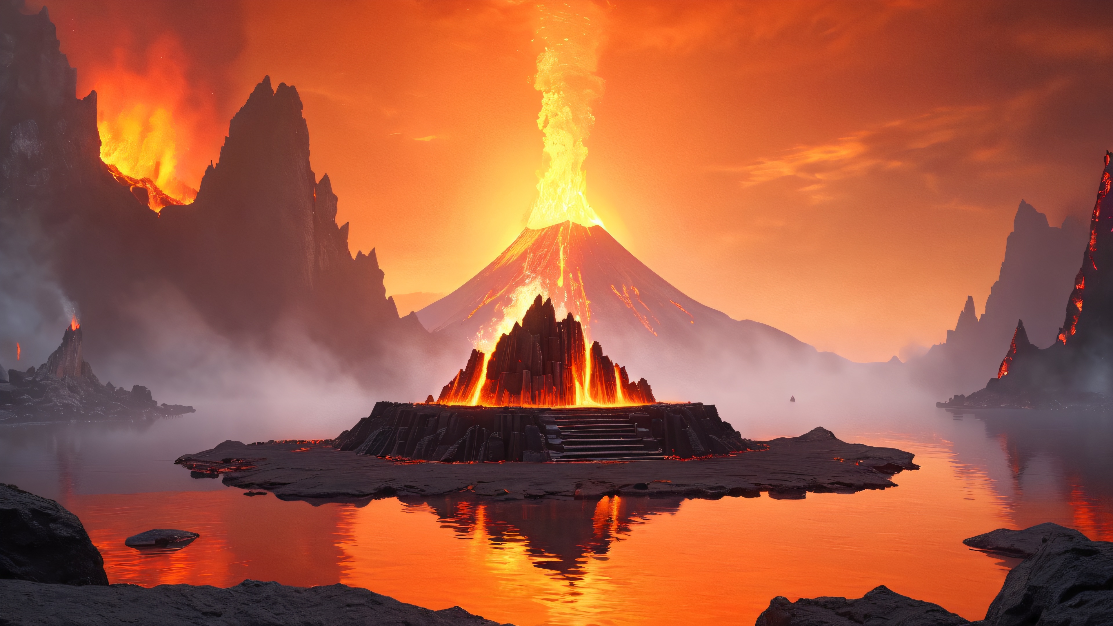 4K wallpaper of Souls LavaLake