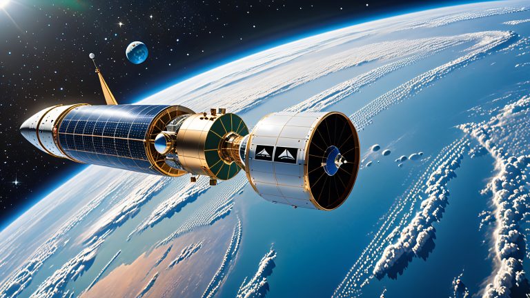 4k spacecraft wallpaper agn system orbits earth scaled