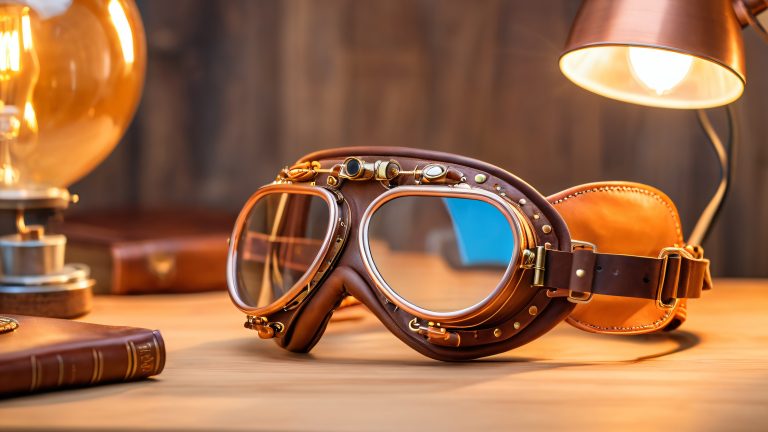 4k steampunk goggles wallpaper scaled
