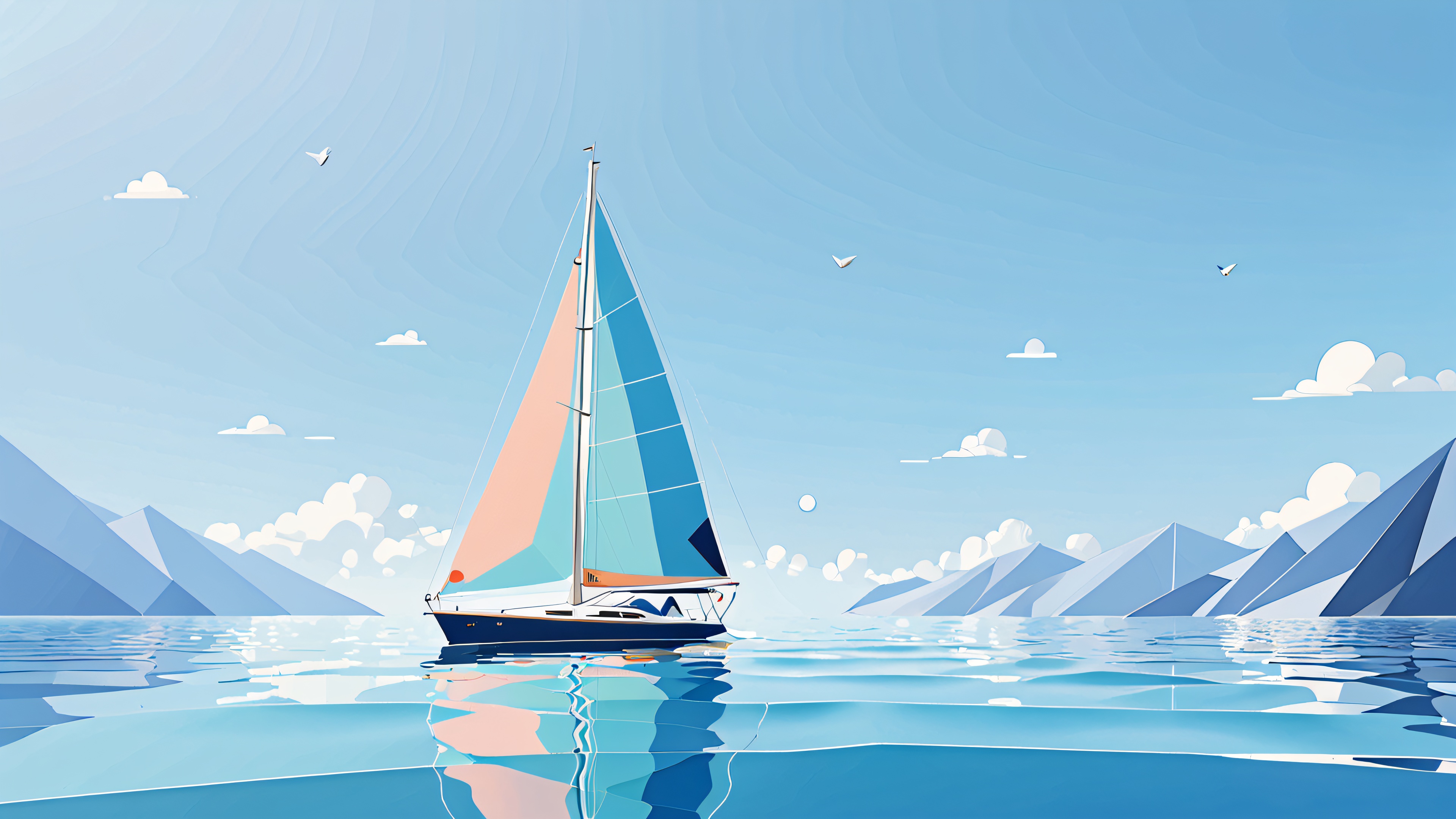 4K wallpaper of Vector Ocean