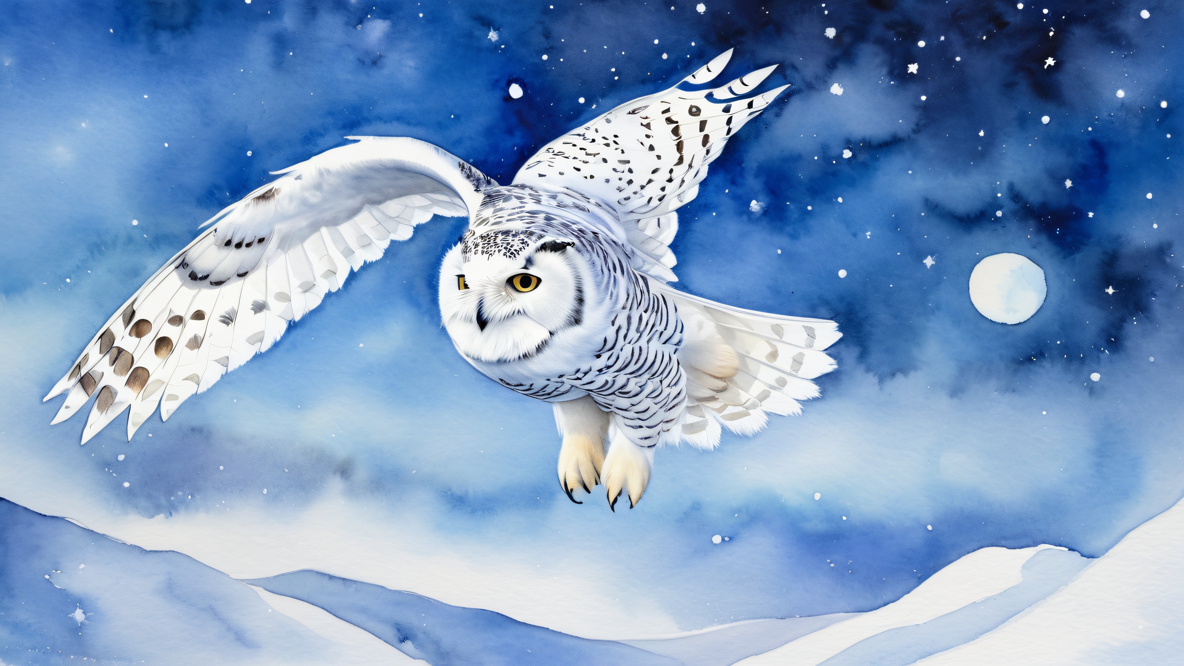 4K wallpaper of Water Owl