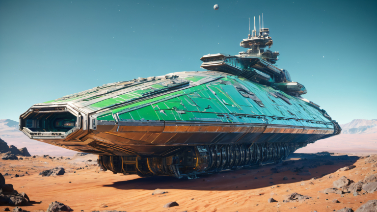 abandoned rogue spaceship scaled