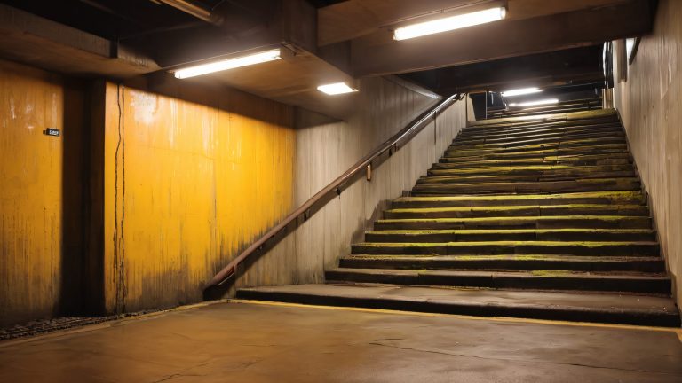 abandoned underground stairway moody 4k wallpaper scaled