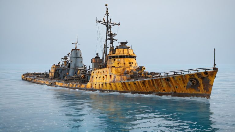 abandoned warship 4k wallpaper scaled