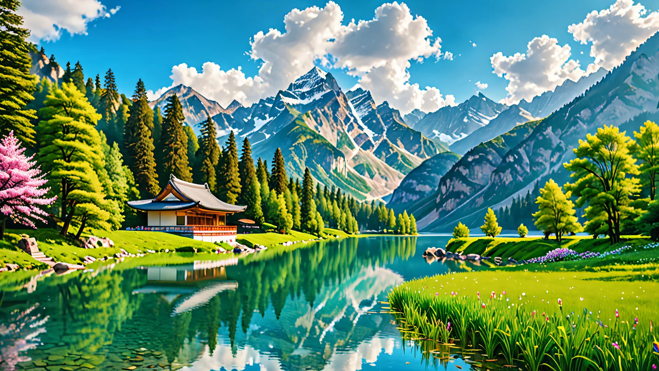 Aesthetic Masterpiece 4K UHD Wallpaper Breathtaking abstract artwork with intricate details and vibrant colors