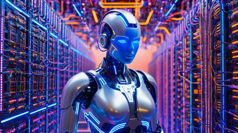 ai bot digital distortion 4k wallpaper scaled