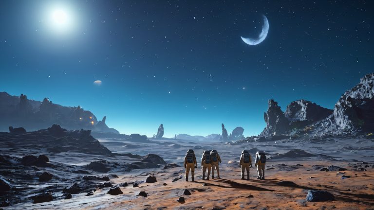 alien landscape wallpaper survivors destroyed spaceship 4k scaled