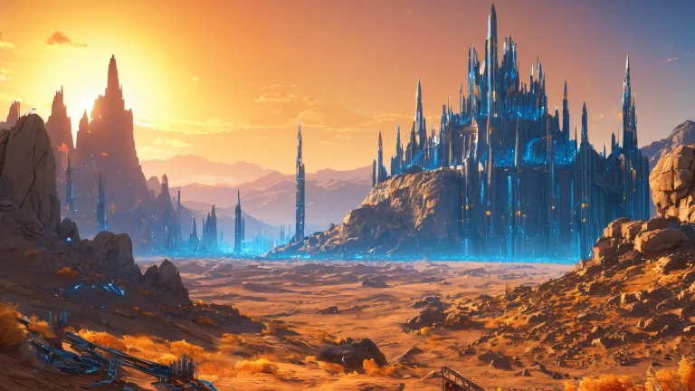 A majestic Reapers' Citadel rises from the ashes on a ravaged planet Desktop/PC image for your screen