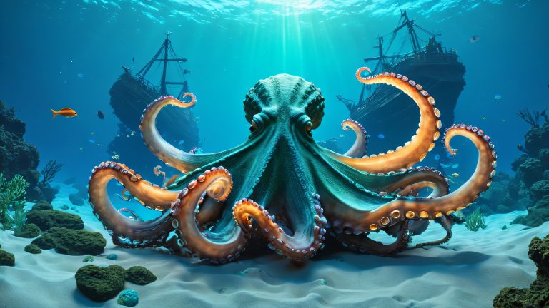 ancient octopus emerges from abyssal zone wallpaper scaled
