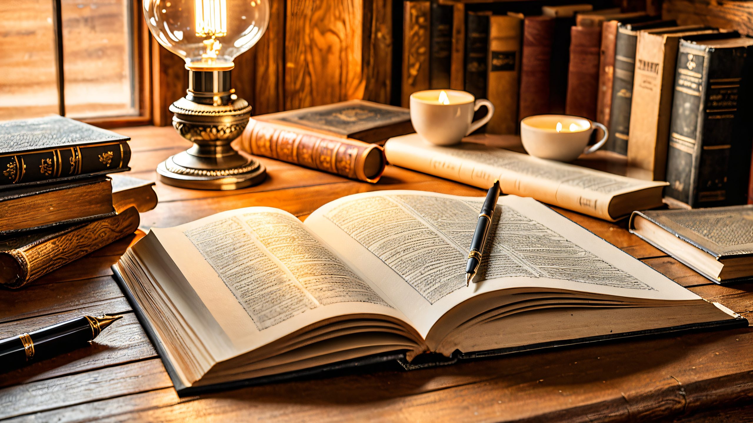 Intricate handwritten script on a worn wooden desk with faint chalkboard residue and scattered papers, perfect for your desktop/pc.