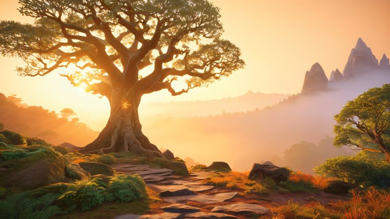 ancient tree dawn sanctuary scaled