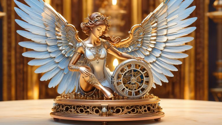 angel clockwork fantasy desktop wallpaper 4k scaled