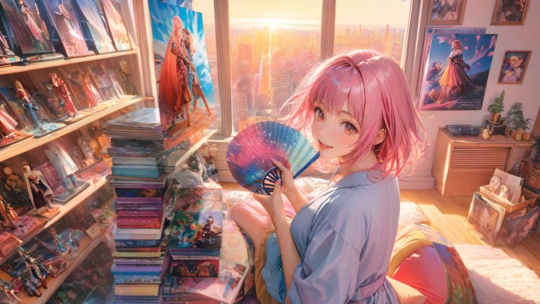 anime fans paradise 4k wallpaper colorful posters joyful atmosphere scaled