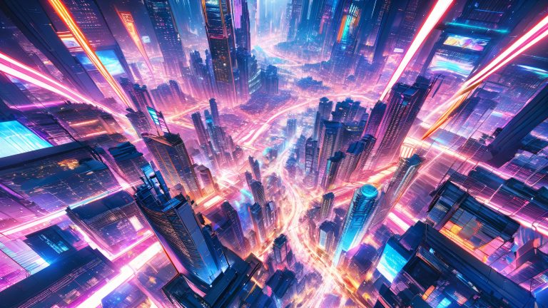anime futuristic metropolis wallpaper scaled