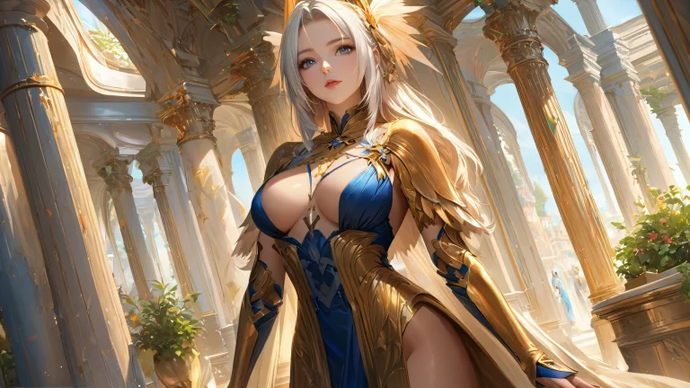 A serene indoor setting featuring anime girls surrounded by a tranquil atmosphere.