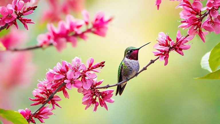anna hummingbird redbud tree wallpaper scaled