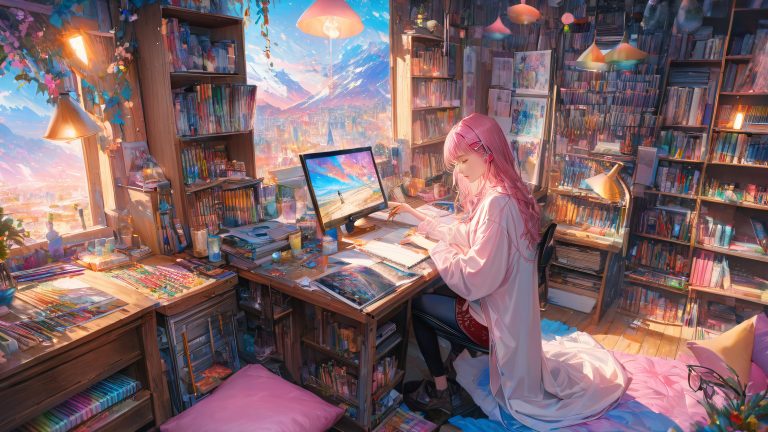 artist studio vortex 4k wallpaper inspirational anime background scaled