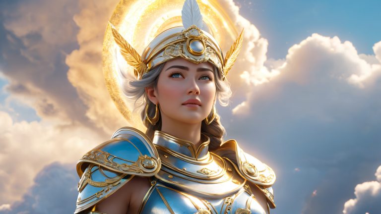 athena goddess wisdom war 4k wallpaper scaled