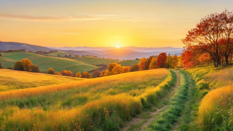 autumn meadow 4k wallpaper scaled