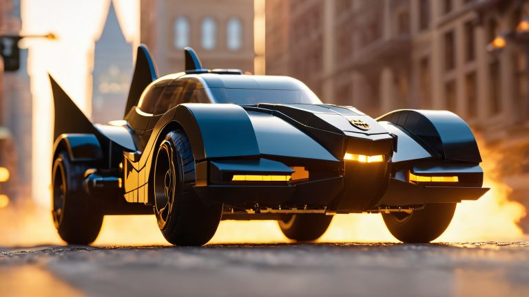 batman and robin batmobile gotham cityscape wallpaper scaled