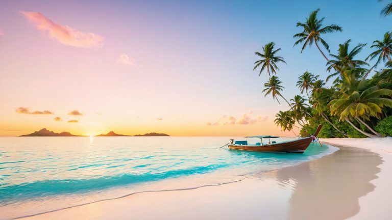 bora bora sunrise beach wallpaper 4k tropical paradise scaled