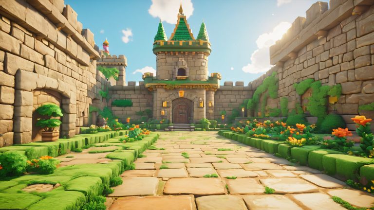 bowser s castle retro pixel art 4k wallpaper scaled