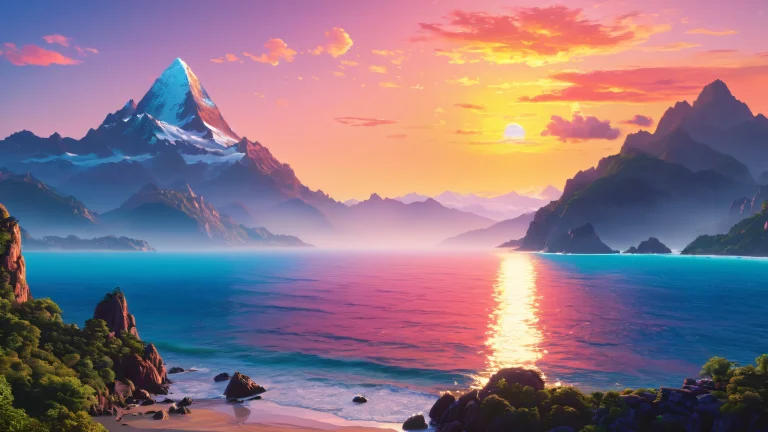 A stunning digital art piece depicting a celestial atmosphere for desktop or PC use.