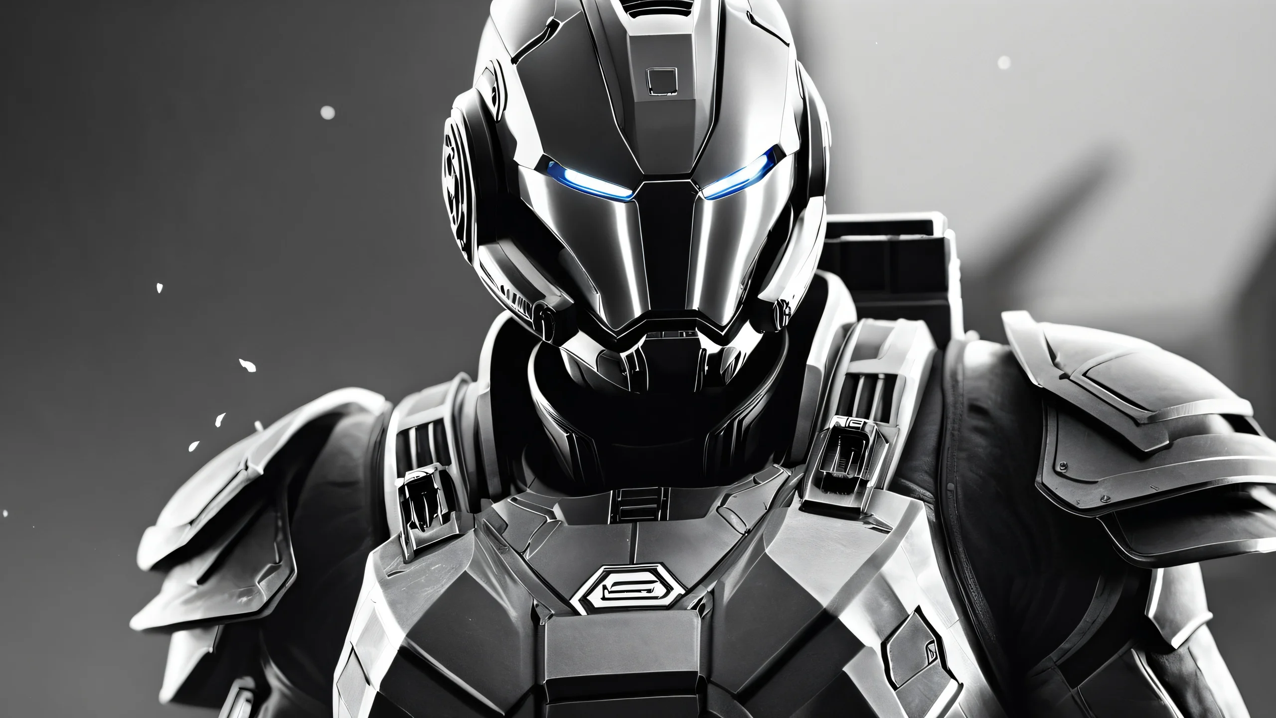 CGI Cyberpunk Heroes Aesthetic PC Wallpaper Monochromatic illustration of video game characters in a cyberpunk setting.