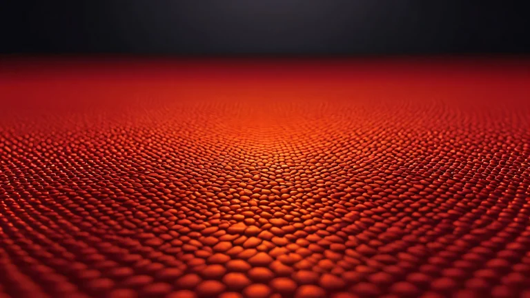 A dark and dramatic cinematic scene with orange and red hues at night.