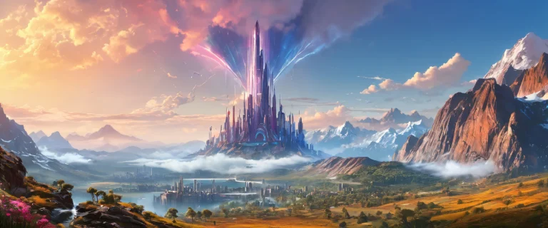 CKSC cyberpunk metropolis desktop wallpaper with atmospheric lighting and brilliant colors for PC or Mac.