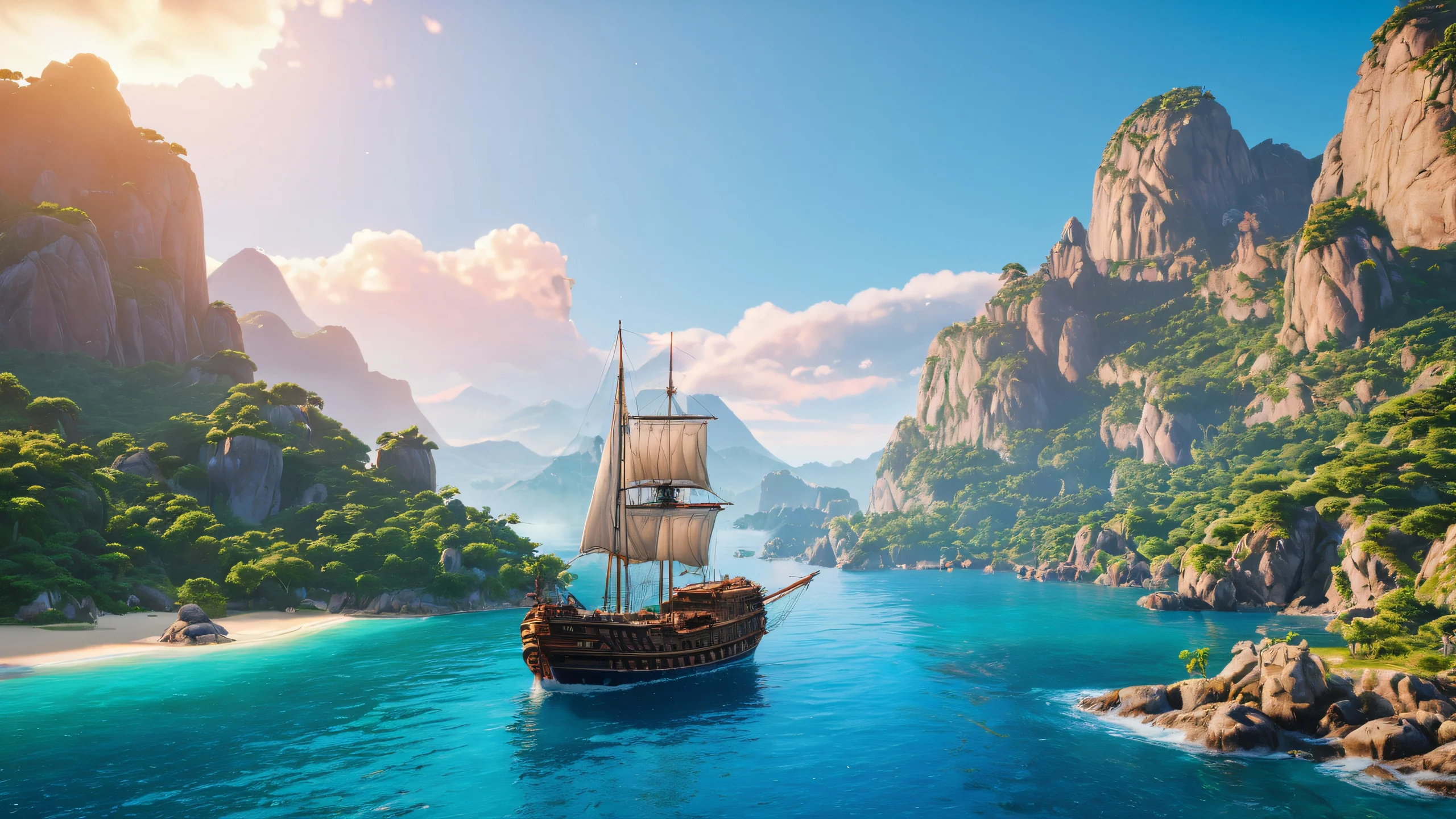 A stunning 4K desktop wallpaper featuring a deep space scene with vibrant stars and galaxies.