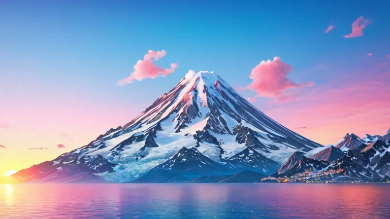 A stunning depiction of a celestial aurora borealis at dawn, with vibrant colors and intricate details.