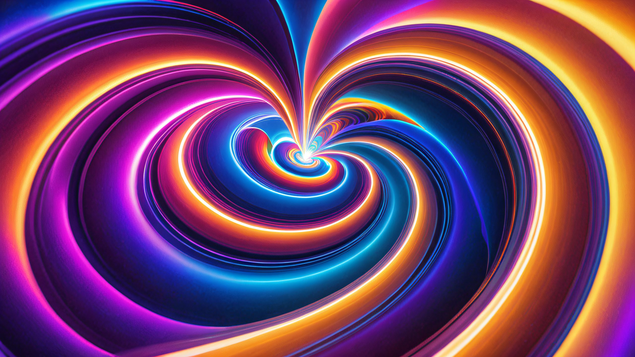 A mesmerizing, abstract desktop wallpaper featuring a swirling vortex of colors and shapes, perfect for your desktop or PC.