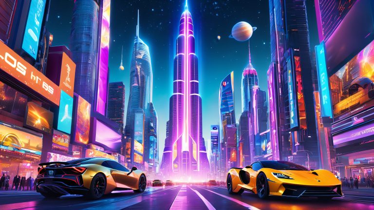 cosmic metropolis ablaze scaled